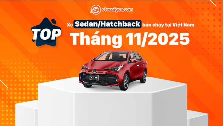 Top Sedan/Hatchback bán chạy tháng 11/2025: Toyota Vios và Honda City so kè quyết liệt